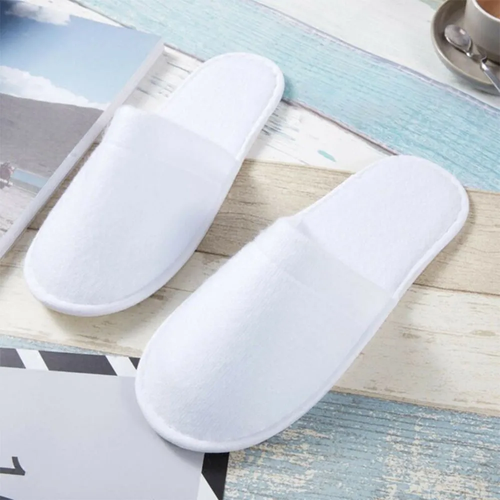 Hotel Travel Slippers Sanitary Party SPA Hotel Guest Slippers Close Toe Men Women Disposable Bathroom Accessory 10Pairs disposable slippers