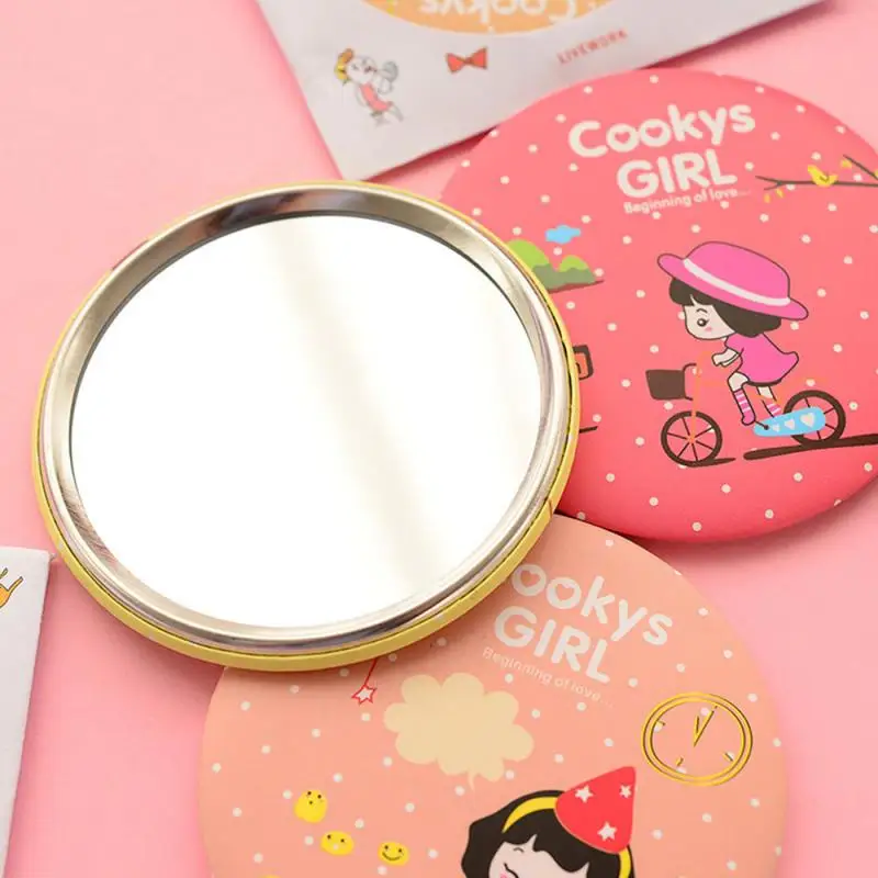 Women Girls Beauty Cosmetic Mirrors Portable Pocket Makeup Mirror Round