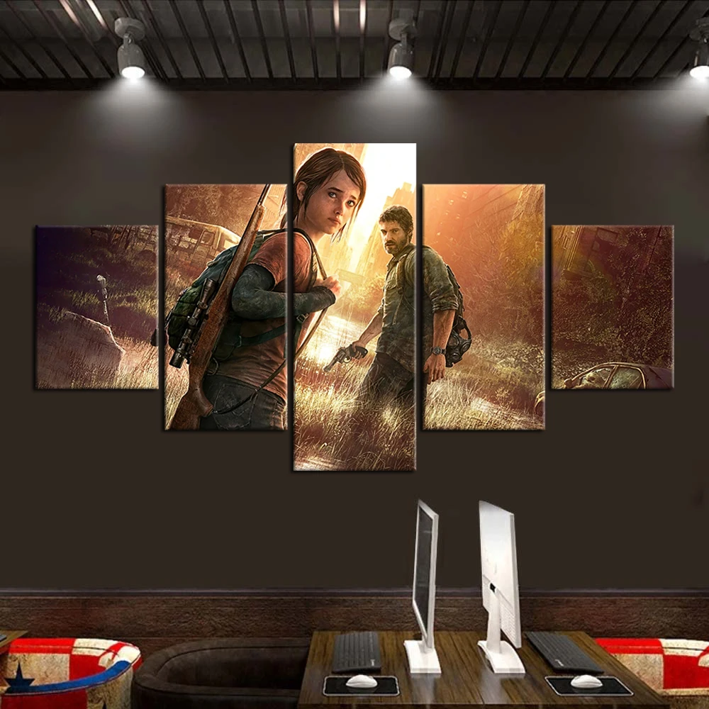 

Unframed 5 Pieces Video Game Poster The Last of Us Part 2 Oil Painting Wallpaper Canvas Painting Room Decor Wall Sticker Artwork