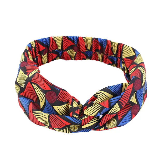 New African Pattern Print Headband for Women Twist Style Black Girl Head Wraps Elastic Hair Accessories Turban Headscarf 227 Black