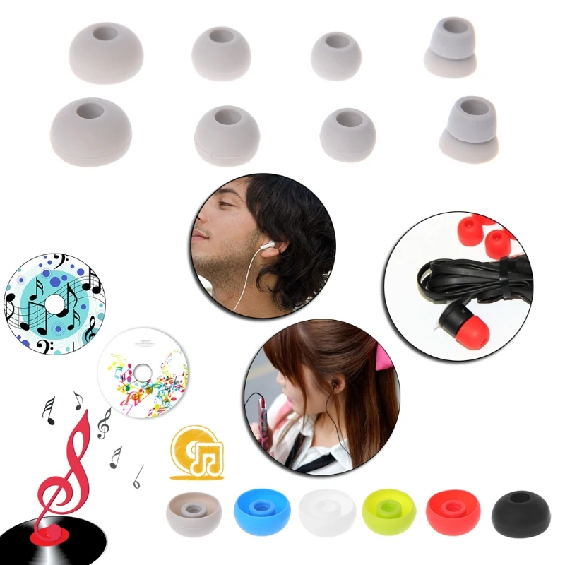 

4 Pairs Silicone Earbud Tips Replace for beats Powerbeats 2/3 Wireless Headphone