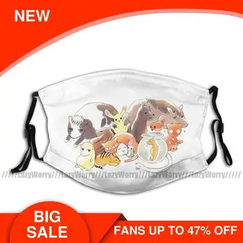 

Tiger Mouth Face Mask Fruits Basket Zodiac Animals Facial Mask with 2 Filters Pretty Fashion Adult Mask