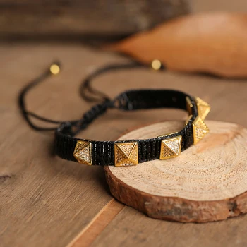 

SHINUSBOHO 2020 Cool MIYUKI Bracelet Jewelry Men's Fashion Black Studs Charm Bracelet Pulseras Mujer Moda Armband Women's Gift