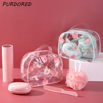 

PURDORED 5 Pcs/set Travel Clear Cosmetic Bag Women Makeup Bags Beauty Case Make Up Organizer Storage Toiletry Wash Bag Pouch