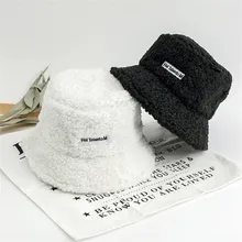 Женская зимняя шапка-ведро, милые и теплые шапки для охоты, рыбалки, модные однотонные береты из полиэстера для женщин FJSL