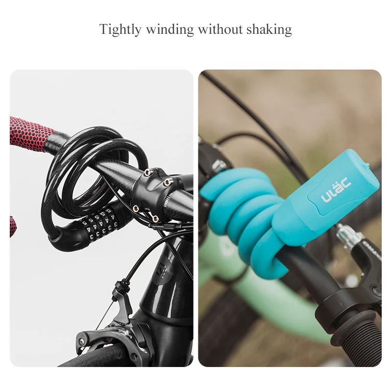 Beste ULAC Cycling Lock MTB Racefiets Wachtwoord Sleutel Anti Sheft Geheugen 4 Kleuren Ultralight Draagbare Stalen Lock Fiets Veilig accessoires