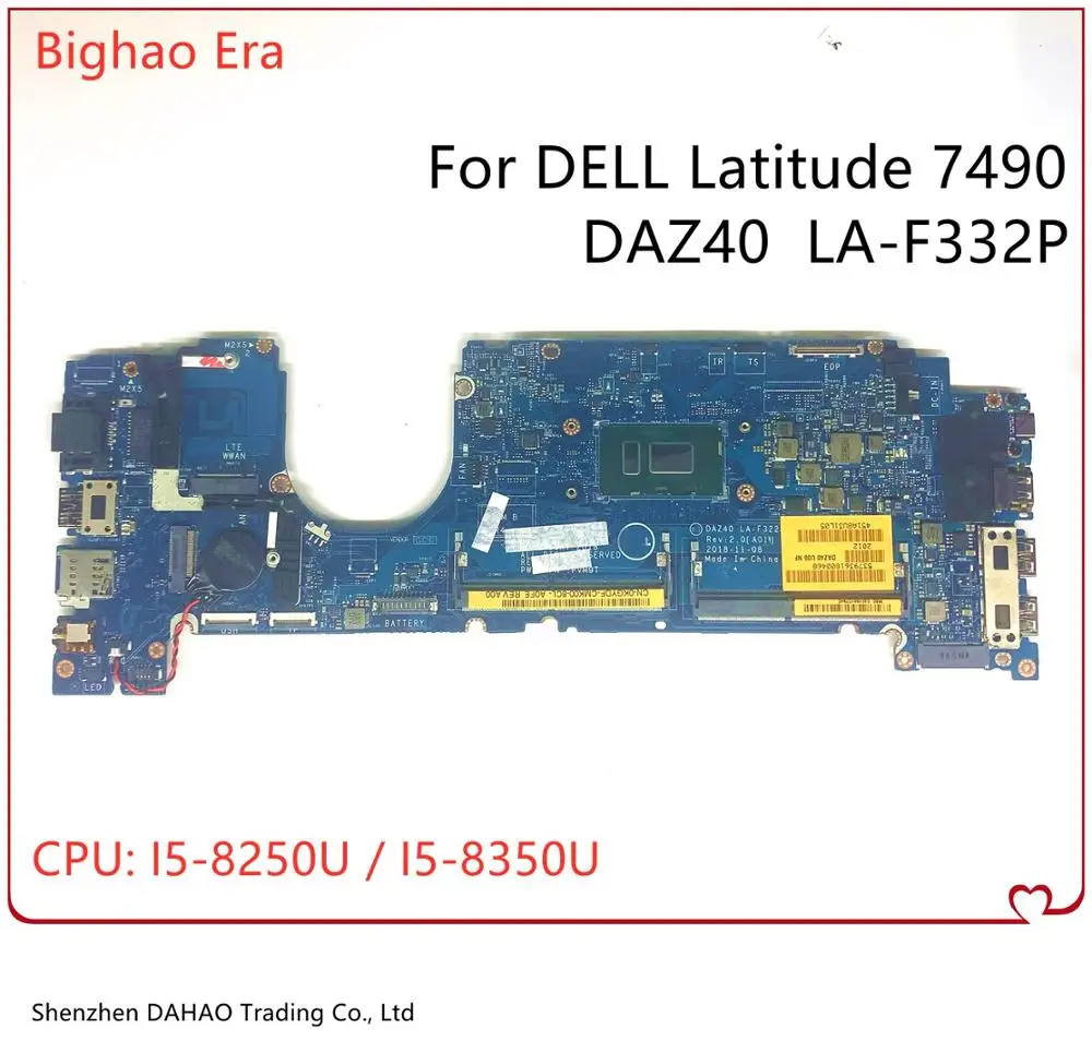 Cn 0ykf3v 0ykf3v 0r462v For Dell Latitude 7490 Laptop Motherboard Daz40 La F322p W I5 50u 50u Ddr4 100 Fully Tested Motherboards Aliexpress