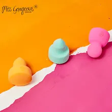 Бренд Miss Gorgeous, 3 шт., блендер, основа, спонж для макияжа, косметический спонж, зеленый, розовый, Orangeface, спонжи для предварительного макияжа, гладкие спонжи для макияжа