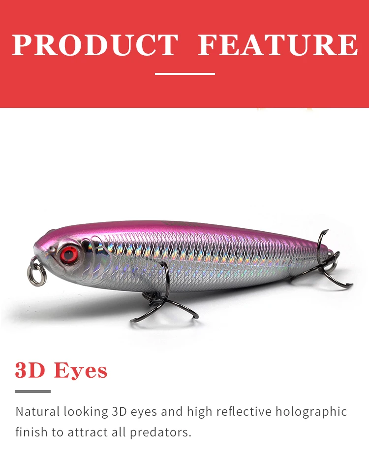 Realis Topwater карандаш приманка воблер 105 мм 16,5 г погремушка звук ходьба Рыбалка бас приманка для щуки