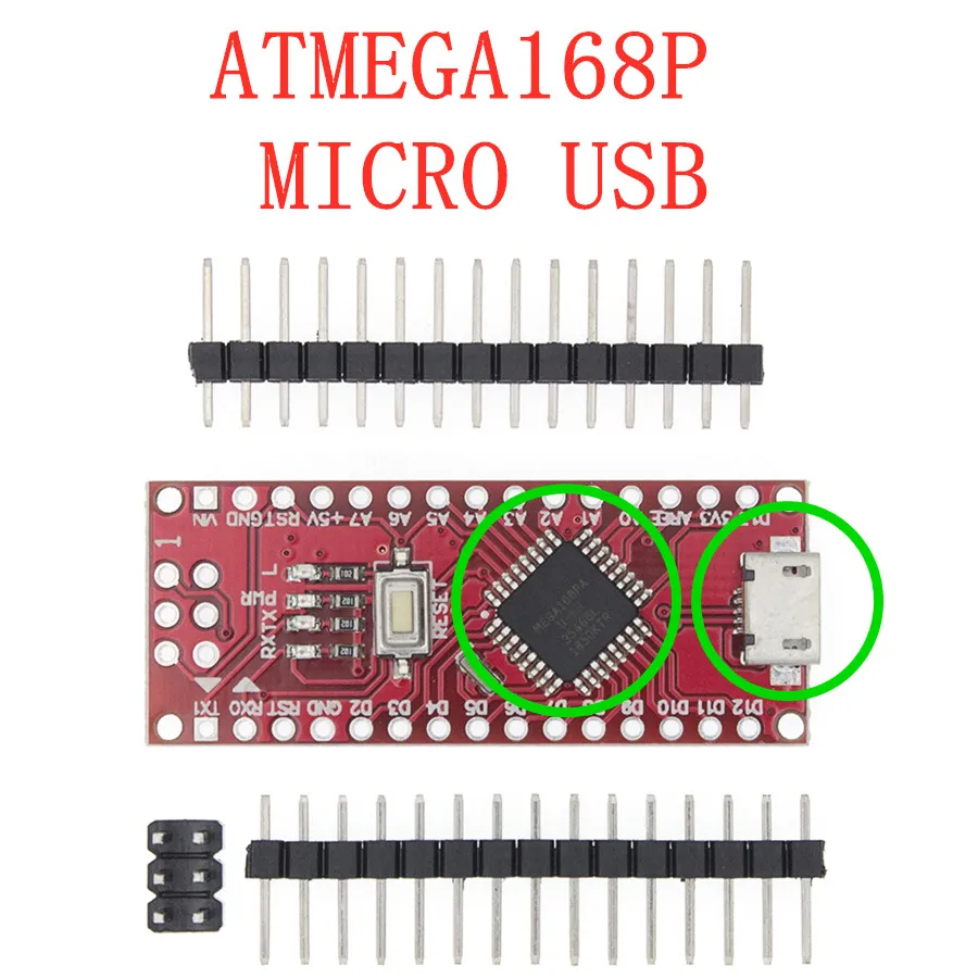 Nano с Загрузчиком совместимый Nano 3,0 контроллер для arduino CH340 USB драйвер 16 МГц Nano v3.0 ATMEGA328P/168 P - Цвет: Red-ATMEGA168
