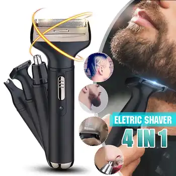 

SPZ 4 in 1 USB Charging Reciprocating Rechargeable Electric Shaver Hair Trimmer Men Women Bald Head Polish Hair Clipper Trimme