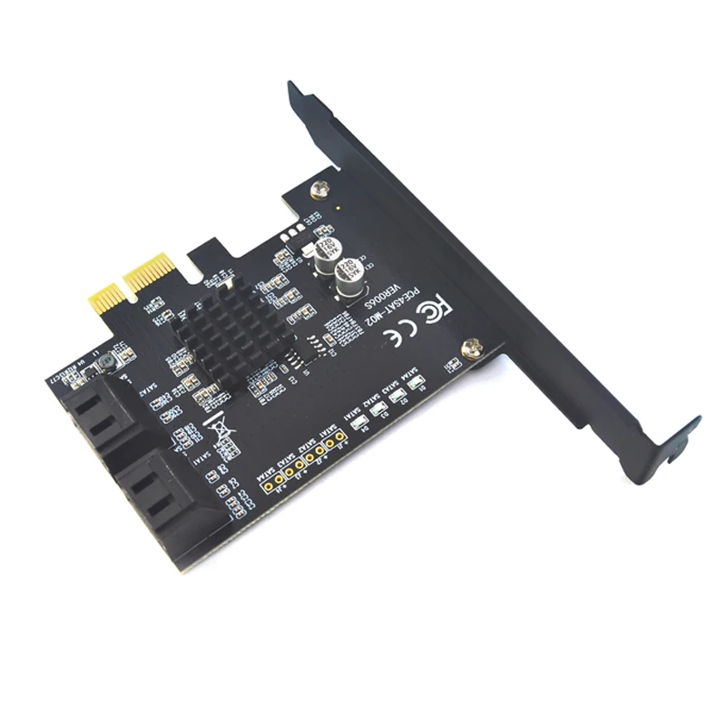 Marvell 88SE9215 4 порта SATA 6G PCI Express Riser Card PCI-e To SATA III 3,0 конвертер SATA3.0 HDD SSD IPFS для майнинга BTC