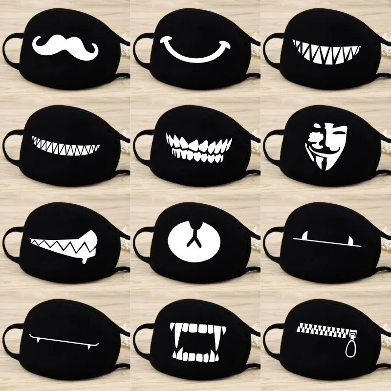 

Gata personality expression mouth mask tide Korean version riding dustproof windproof fog haze sunscreen cotton breathable
