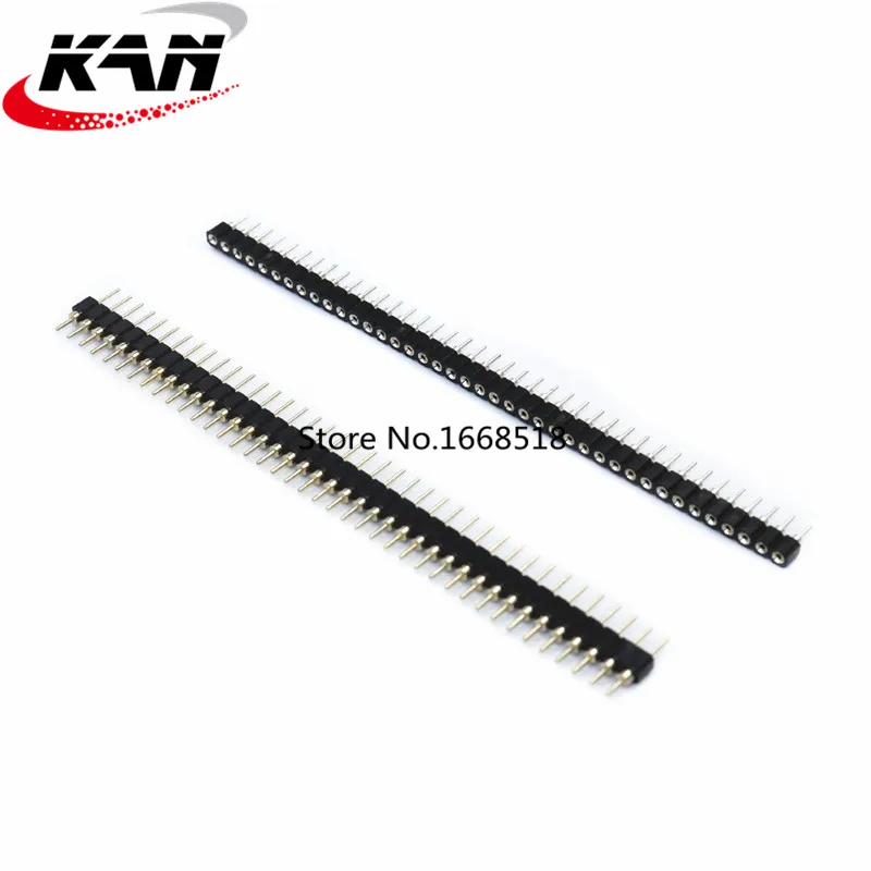 Pcb Connector Socket Strip Pin Header Pitch 2.54mm 1 40 Pin Male
