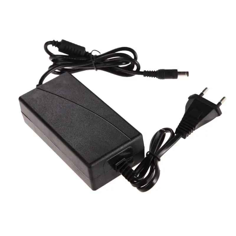Дешевые ЕС Plug AC 100-240 В адаптер конвертер DC 5,5x2,5 мм 12 В 5A 5000mA зарядное устройство электрические вилки адаптеры
