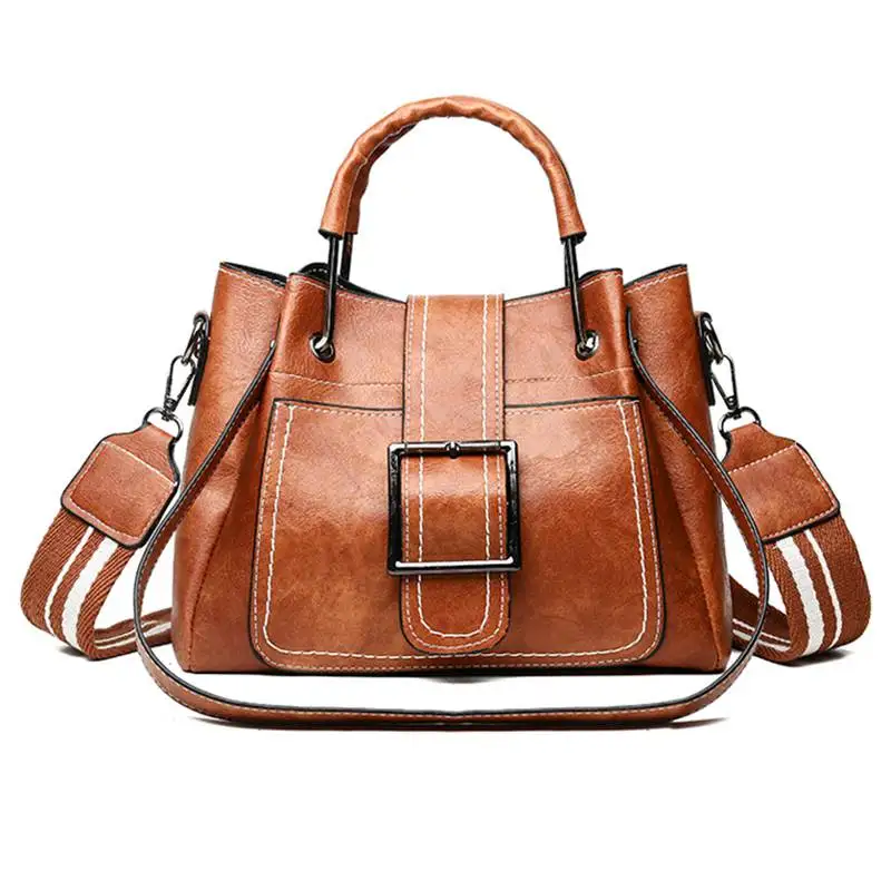 

Fashion Women Messenger Bags Vintage Belts Shoulder Bags Women Handbags Designer PU Leather Ladies Hand Bags