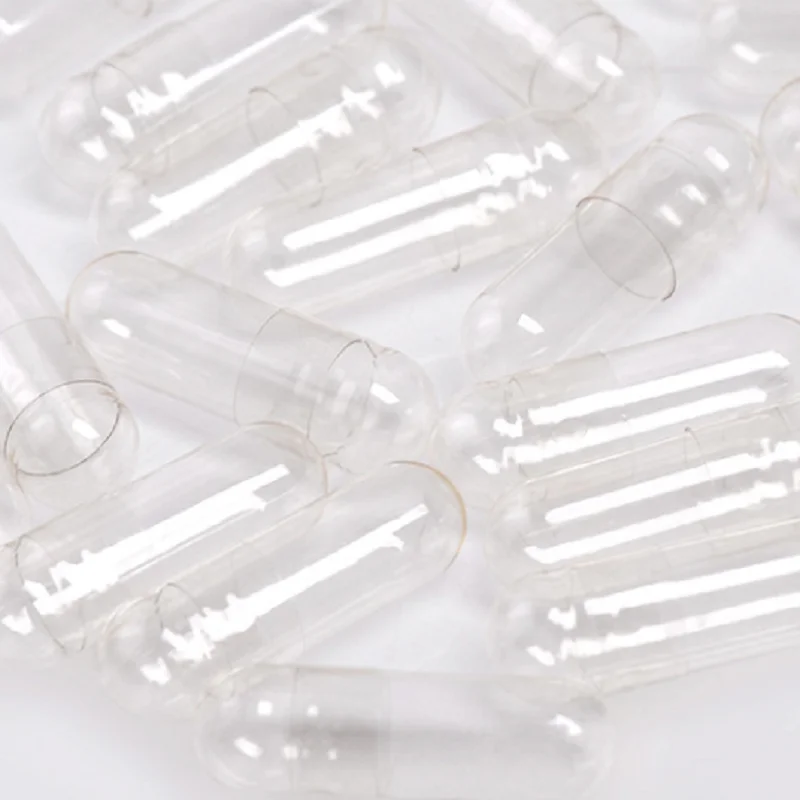Empty Pill Capsule Size 00# 0# 1# 500pcs Clear Transparent Hard Gelatin Joined or Seperated