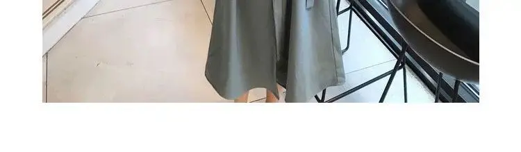 Осеннее платье-рубашка с длинными рукавами женское ТРАПЕЦИЕВИДНОЕ миди приталенное платье Корейская Студенческая одежда