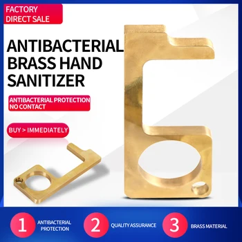 

NEWEST outdoor Stay away from the virus Hygiene Hand Antimicrobial Brass EDC Door Opener & Stylus tools