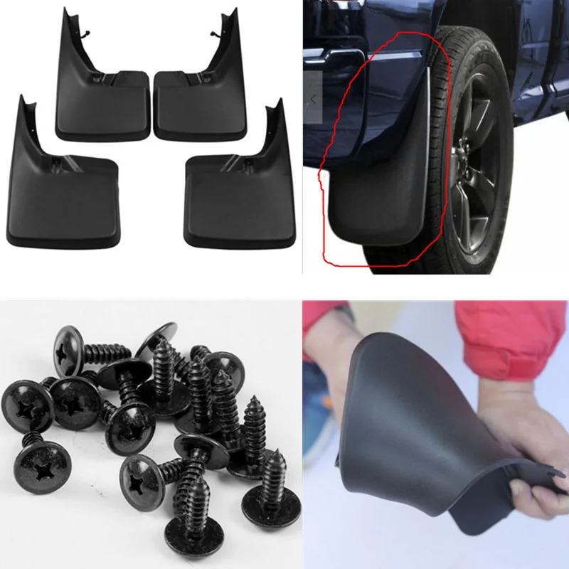 OE# 82212287AC Брызговики литой комплект для Dodge Ram 1500 2500 3500 09-19 без крыла Flar