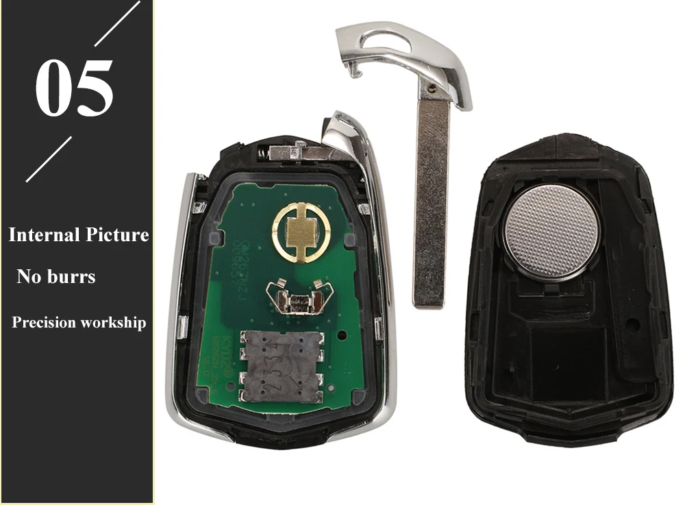 Keyforkess 4/5/6 pulsante Smart Remote Key Fob per Cadillac ESCALADE /ESCALADE ESV 2015-2019 XTS CTS CT6 ATS HYQ2EB HYQ2AB 16 Keyforkess 4/5/6 pulsante Smart Remote Key Fob per Cadillac ESCALADE /ESCALADE ESV 2015-2019 XTS CTS CT6 ATS HYQ2EB HYQ2AB - H2be925e5e3504b4e9a5bfdc5676c743cD