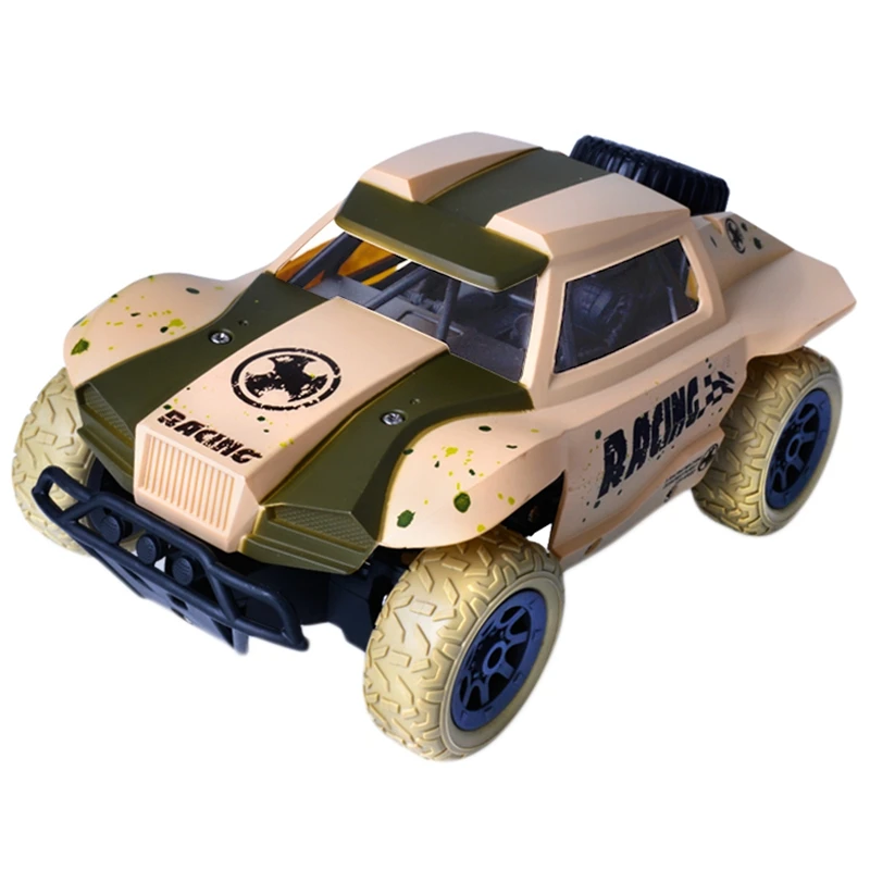 Радиоуправляемый автомобиль 1/20 короткий грузовик 4Wd высокая скорость дрейф Дистанционное управление автомобиль Радиоуправление led машина гоночный автомобиль игрушка - Цвет: Camouflage Yellow