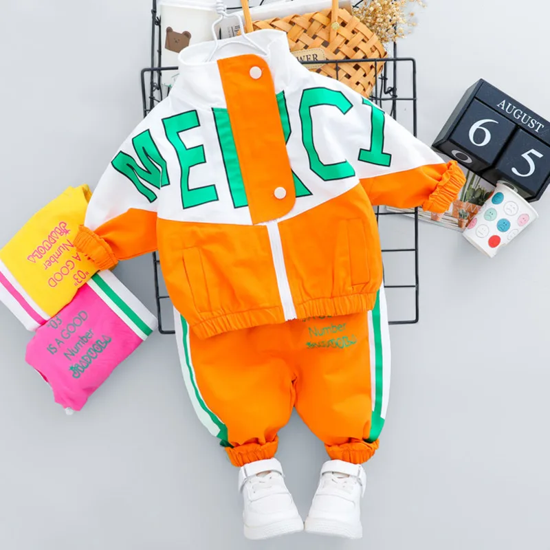 Kids clothing set girls clothing set boys clothing set Fashion spring autumn baby girl clothes children boys casual letter jacket pants 2Pcs/Set toddler cotton costume kids tracksuits