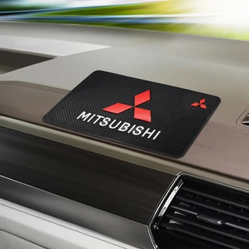 

For Mitsubishi RALLIART ASX Lancer L200 Pajero Outlander Eclipse Anti-Slip Mat Auto Silicone Interior Dashboard Mat Pads 20*13cm