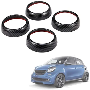 

Car Air Conditioning Vent Outlet Cover Trim Frame 4Pcs for Smart 453 Fortwo Forfour 2015-2018