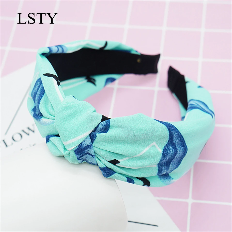 

Creative new fashion headwear Korean hearwrap cross knotted small fresh headband sweet fabric hair accessories