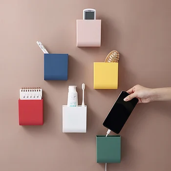 

Wall Mounted Plastic Storage Organizer Multifunctional Bathroom Organizer Ledge Shelf for Home Kitchen Office Bedroom P7