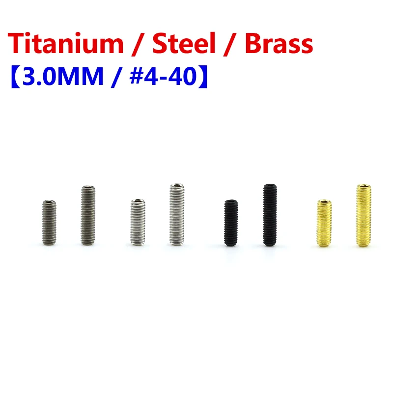 1 Bridge Saddle Height Adjustment Screw Steel / Brass / Titanium Electric Guitar SUS 3MMx8MM Guitar Accessories Dropshipping