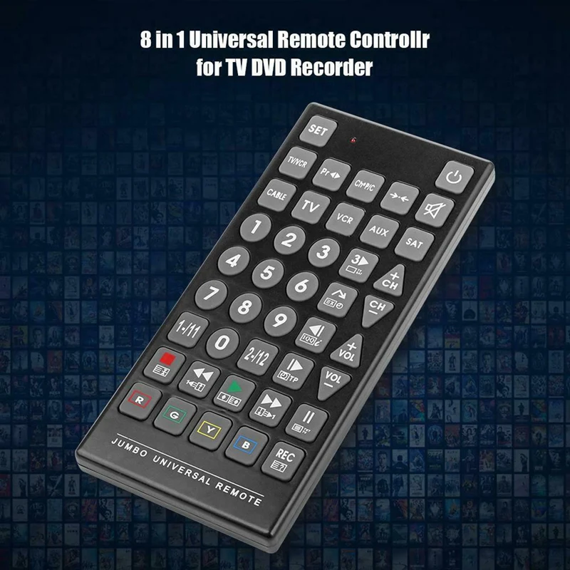 8 в 1 QFX REM-115 универсальный пульт дистанционного управления для ТВ DVD рекордер