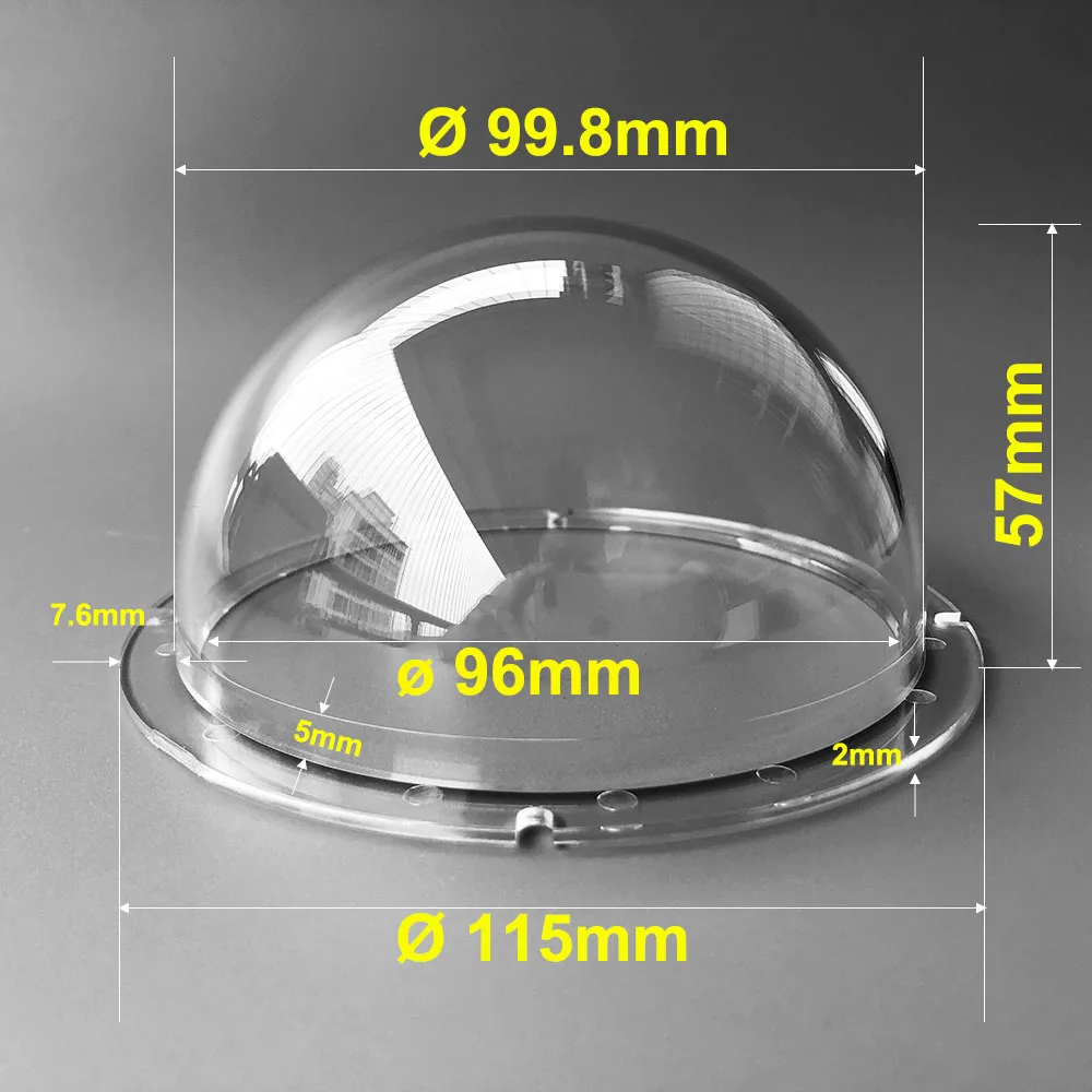 4.2 Inches, Transparent JMX Acrylic/PC CCTV Camera Dome Cover Security Camera Housing Skylight Window Pet Dog Fence Window 