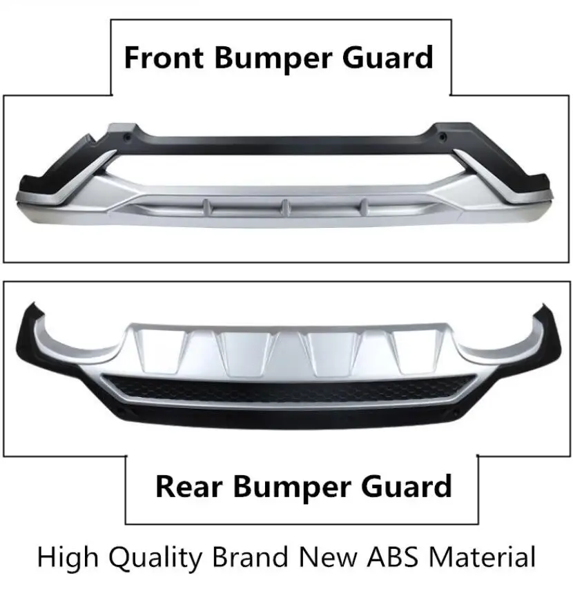 Для hyundai Tucson бампер передний+ задний протектор Анти-Ударная пластина Высокое качество абсолютно ABS автомобильные аксессуары