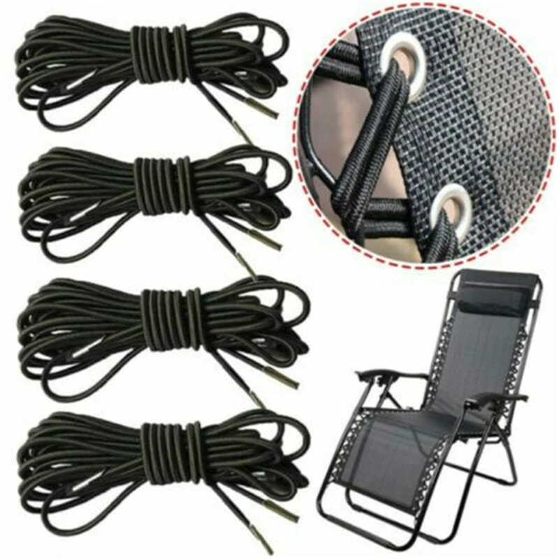 4Pcs/set Elastic Camping Multistrand Dichotomanthes Rope Universal Sun Loungers Fixing For Recliners Chair Repair Rope Cord