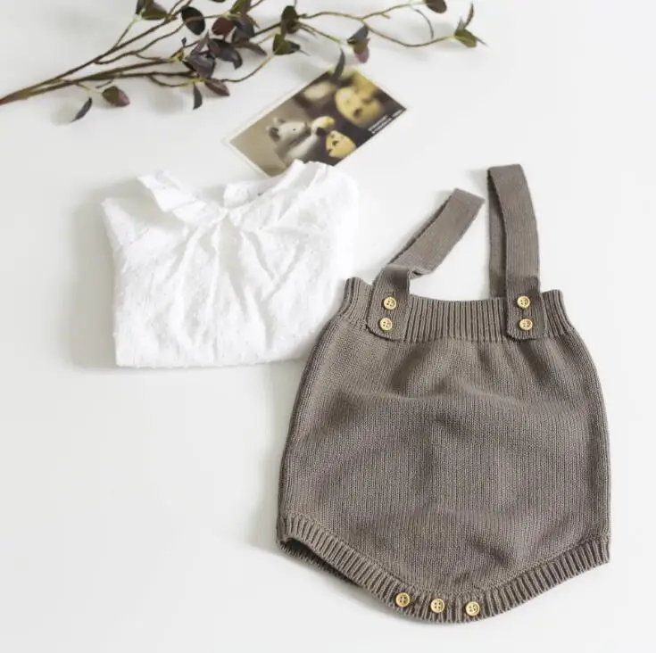 

2019 New Style Babys Girls Boys Knitted Romper Cotton Autumn Babys Jumpsuit 6-24 Month PZ704