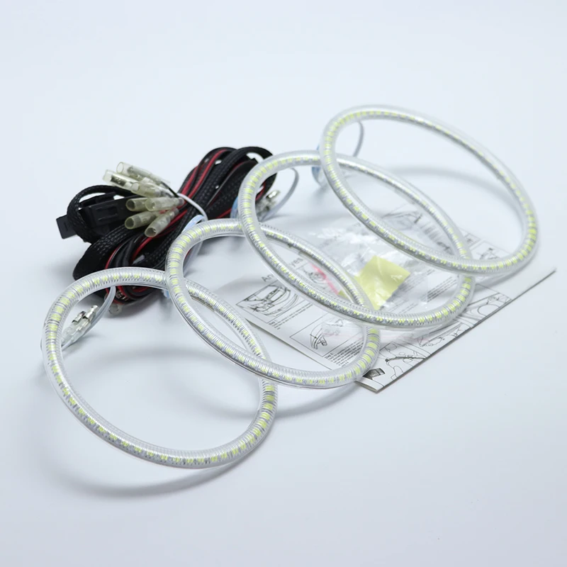 Для acura tsx 2009 2010 2011 2012 ультра яркий SMD белый светодиодный ангельские глазки 2600LM 12V halo Кольцо Комплект дневного света