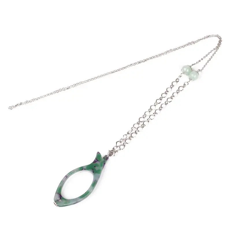 

Useful Camouflage Folding Reading Glasses Necklace Pendant Handheld Reader Magnifier Holder Long Chain