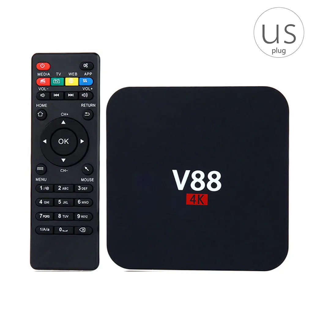Smart tv Box Четырехъядерный 4K HD выход wifi 1G+ 8G телевизор медиаплеер Topbox пульт дистанционного управления
