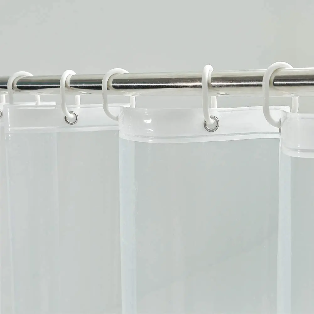 Cortinas De Ducha Cortina Impermeable Plástica Transparente Baño Blanco  Baño De Lujo Con Ganchos De 36,52 €
