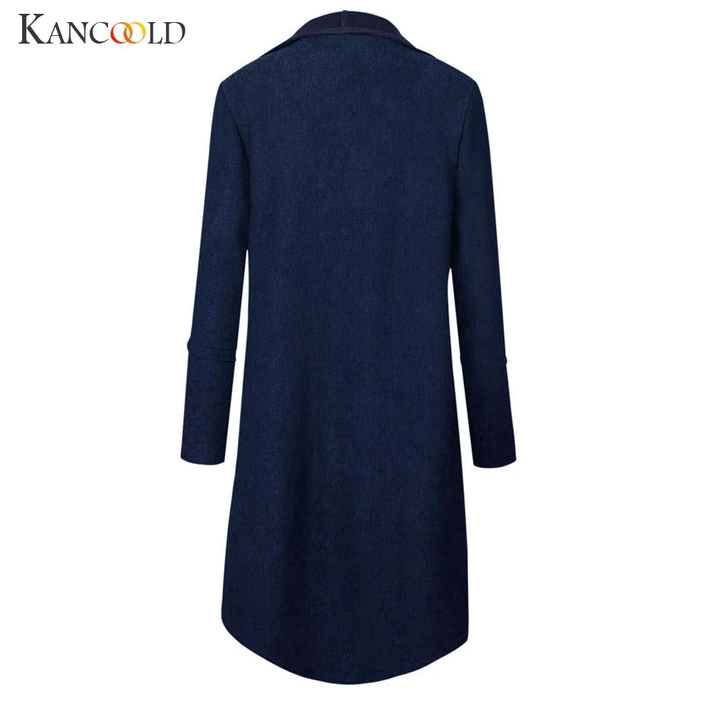 KANCOOLD пальто Для женщин Дамы с длинным рукавом Кардиган пальто открытой передней Куртка Сплошной тонкий Повседневное новые модные пальто Для женщин 2019NOV26