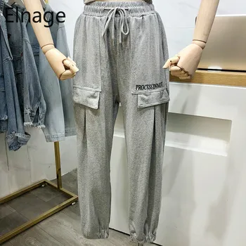 

Sweatpants Women Summer Korean Pocket Legged Casual Trousers Femme Loose BF Student Harem Pants Spodnie Dresowe Damskie 5A929