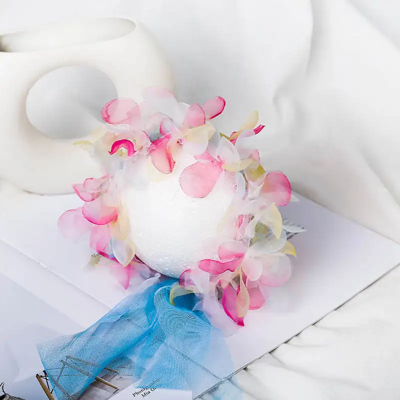 Newborn Photography Props Baby Girl Lace Princess Hats Handmade Flower Infant Caps - Цвет: 20