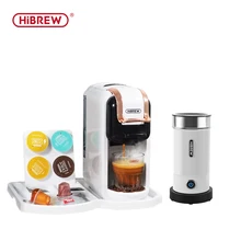 

HiBREW 4 in 1 multiple Capsule Machine Full Automatic With Stainless Steel Hot & Cold Milk Foaming Machine & Plastic Tray set