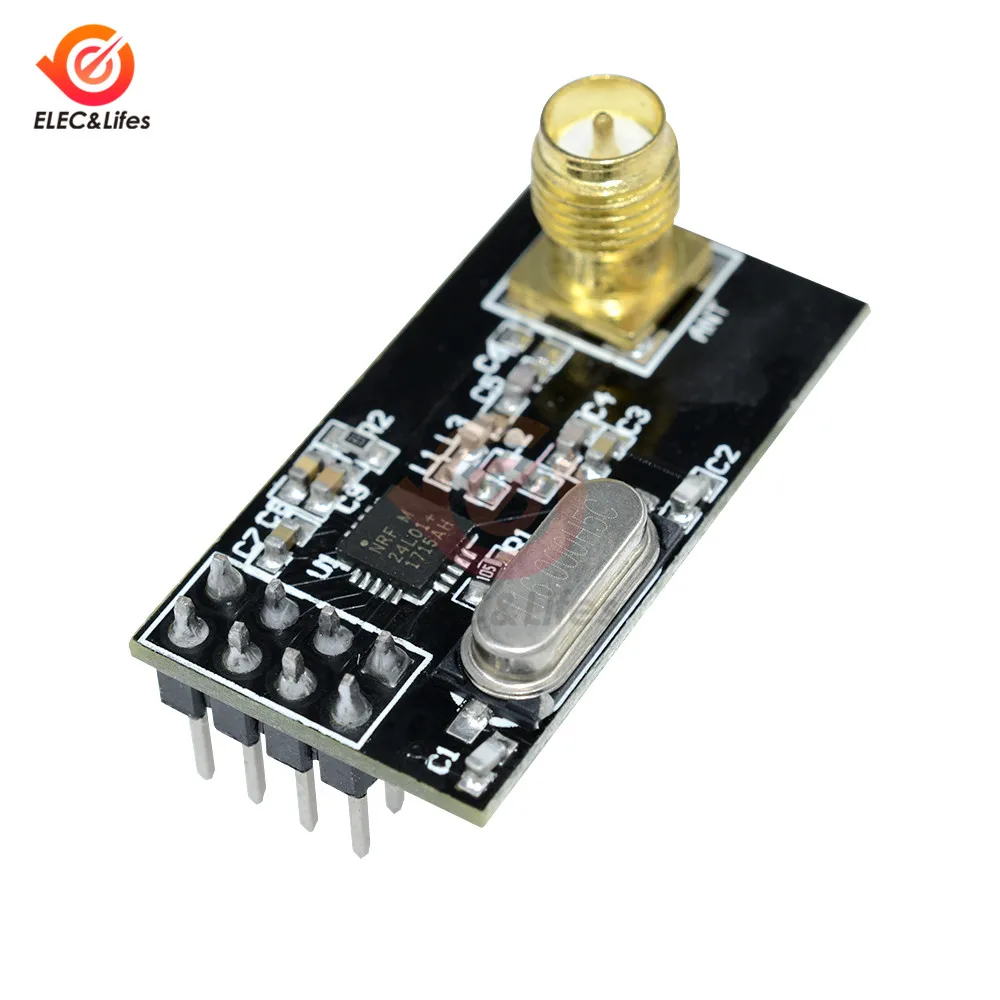 NRF24L01+ PA+ LNA Беспроводной LED матрица модуль драйвера доска 8 Pin ReceiverTransmitter микроконтроллер 2,4 GHz антенна гнездо адаптера модуль пластины