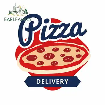 

EARLFAMILY 13cm x 13cm for Pizza Logo Fine Decal Vinyl Car Sticker Car Accessories Scratch-proof Waterproof Decals