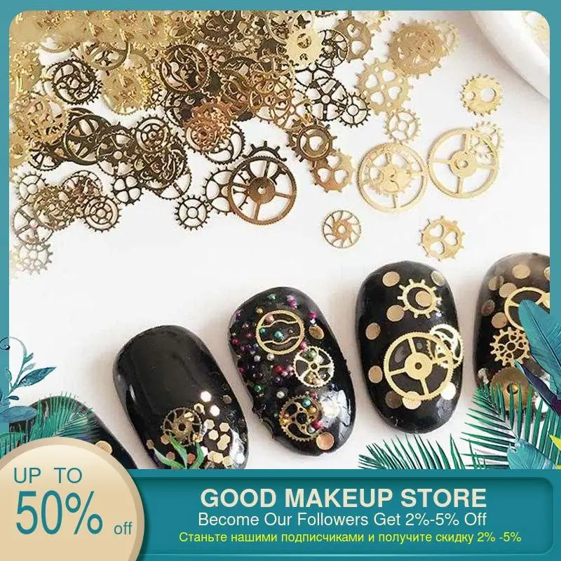 Золотая зубчатая машинка для украшения ногтей японский стикерный набор