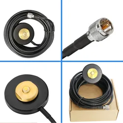 New NMO Mount Magnetic Base RG-58 5M Cable Mini UHF Plug for Motorola Mobile Radio