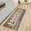 Tapis de cuisine nordique | Paillasson d'entrée de chambre à coucher décoration de sol de couloir de maison, tapis de salon grain de bois, tapis antidérapant pour salle de bains ► Photo 3/6